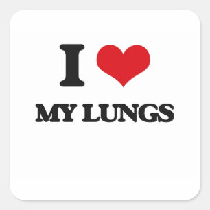 Sticker Carré J'aime mes poumons