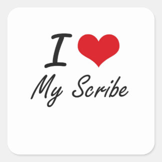Sticker Carré J'Aime Mon Écriture