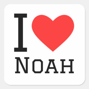 Sticker Carré J'aime Noah