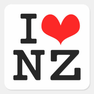 Sticker Carré J'aime NZ