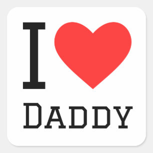 Sticker Carré J'aime papa