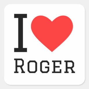 Sticker Carré J'aime roger