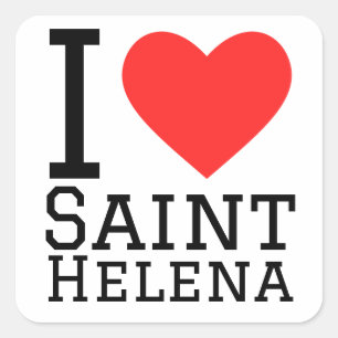 Sticker Carré J'aime Sainte-Hélène