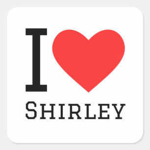 Sticker Carré J'aime Shirley