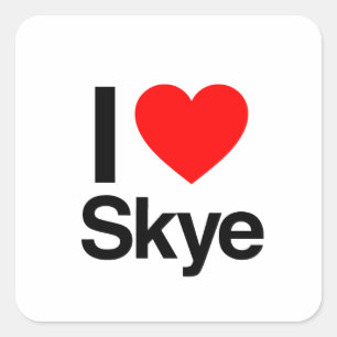 Sticker Carré j'aime skye