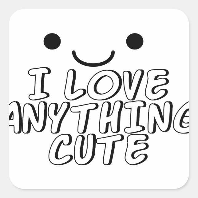 Sticker Carré J'Aime Tout Ce Qui Est Mal (Devant)