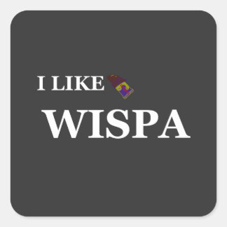 Sticker Carré j'aime wispa