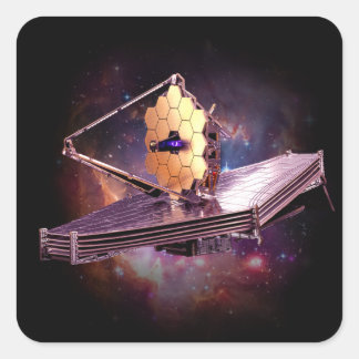 Sticker Carré James webb moderne espace nasa télescope T-Shi