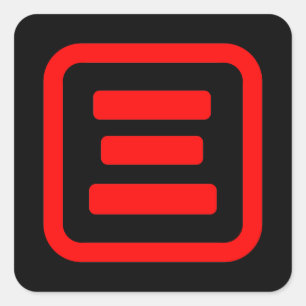 Sticker Carré Japonais Numéro trois 三