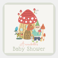 Jardin Gnome Champignons Green Baby shower garçon