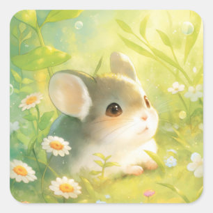 Sticker Carré Jardin Merveilleux de Chinchilla