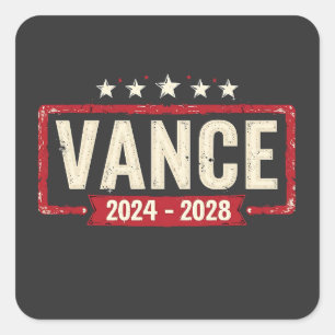 Sticker Carré Jd Vance Trump Election 2028 Président Vote
