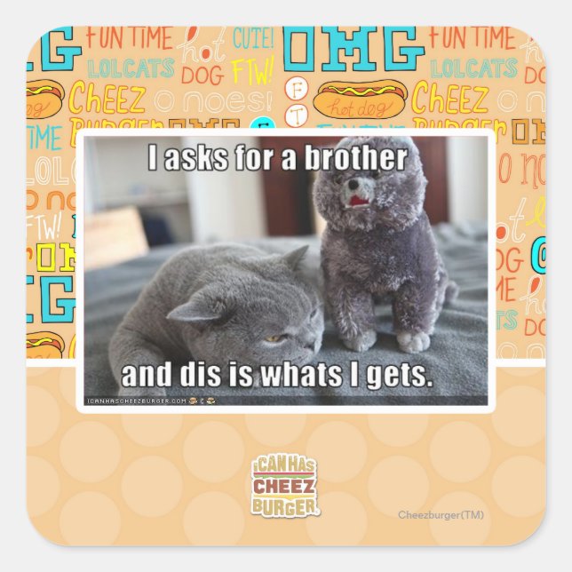 Sticker Carré Je demande à un frère (Devant)