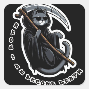Sticker Carré Je deviens mort