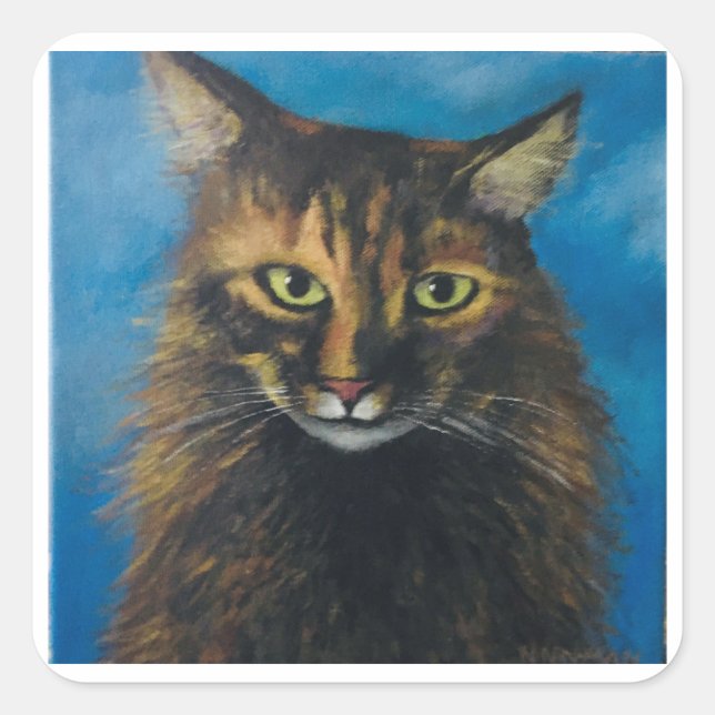 Sticker Carré Je fais le chat (Devant)