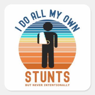Sticker Carré Je Fais Tous Mes Propres Têtes