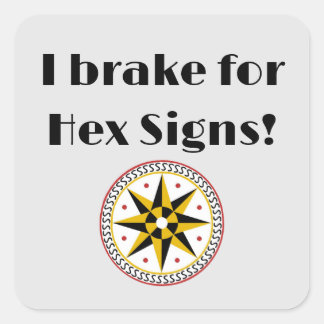 Sticker Carré Je freine pour les panneaux hexadécimaux
