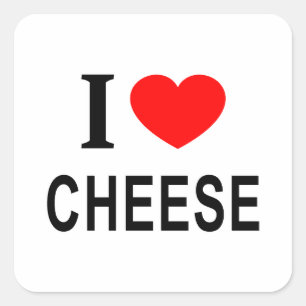 Sticker Carré Je ❤️ FROMAGE J'AIME LE FROMAGE J'AIME LE FROMAGE