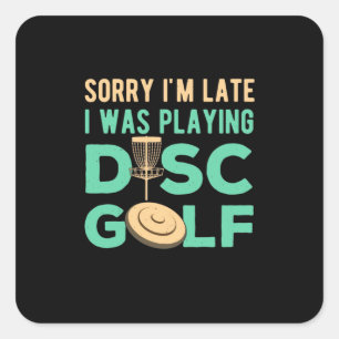 Sticker Carré Je Jouais À Disk Golf