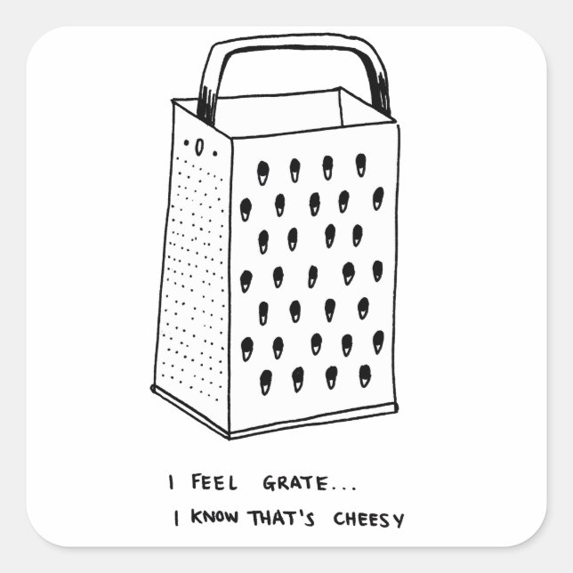 Sticker Carré Je Me Sens Grate (Devant)