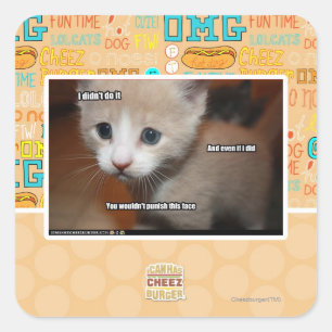 Sticker Carré Je ne l'ai pas fait