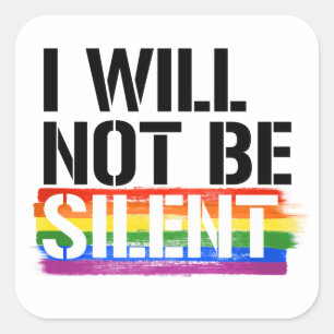 Sticker Carré Je ne me tairai pas