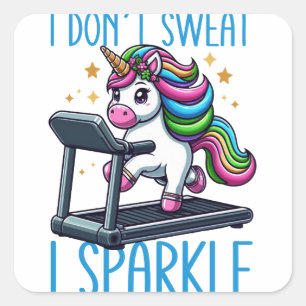 Sticker Carré Je ne transpire pas, j'éblouis votre entraînement