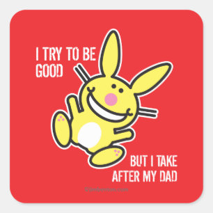 Sticker Carré Je prends après mon papa