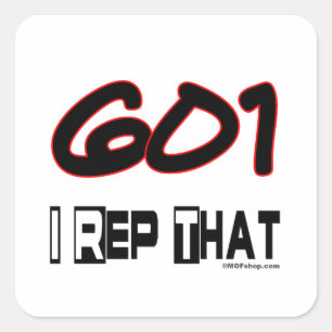 Sticker Carré Je Représente Le Code Régional 601