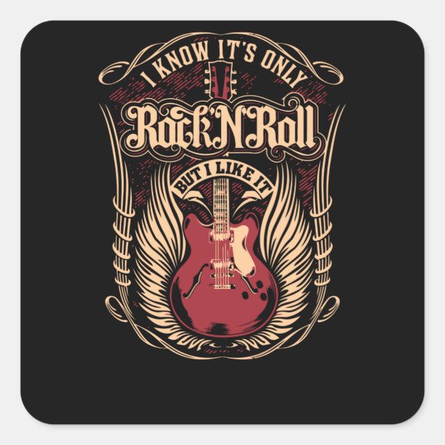 Sticker Carré Je sais que c'est que Rock n Roll (Devant)
