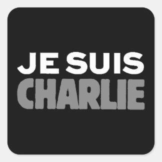 Sticker Carré Je Suis Charlie - Je suis Charlie Black