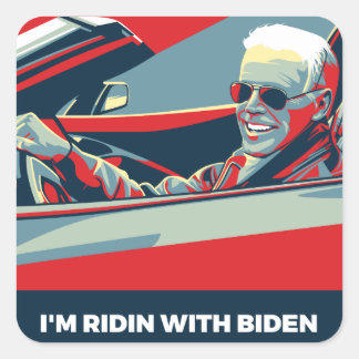 STICKER CARRÉ JE SUIS EN RIDE AVEC BIDEN