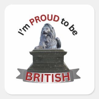 Sticker Carré Je suis fier d'être britannique