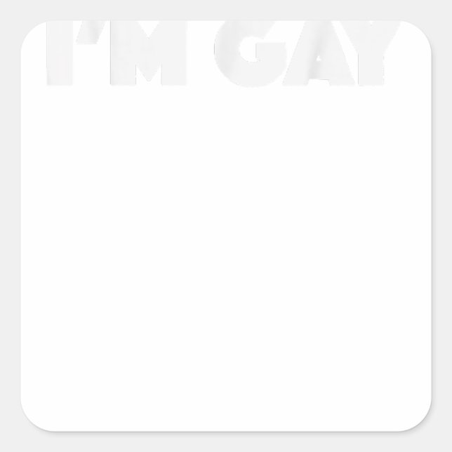 Sticker Carré Je suis Gay (Devant)
