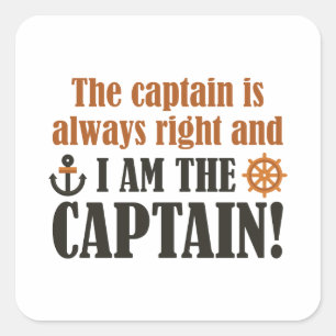 Sticker Carré Je Suis Le Capitaine