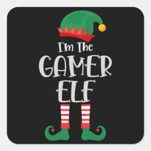 Sticker Carré Je Suis Le Joueur Elf Qui Correspond À Noël