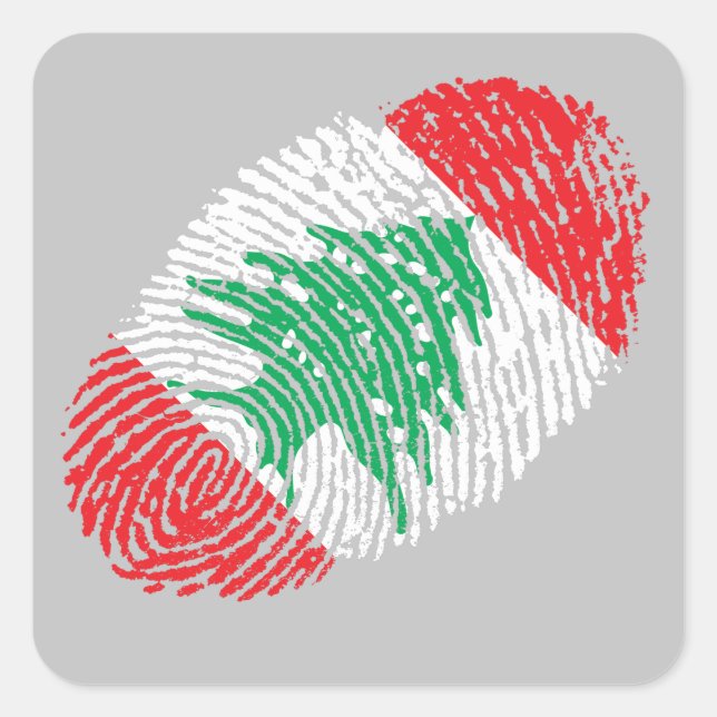 Sticker Carré Je suis Libanais (Devant)
