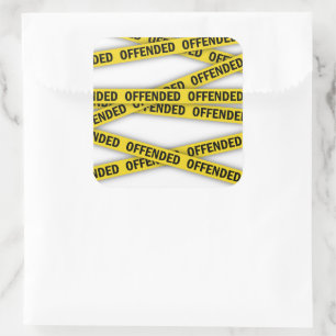 Sticker Carré Je suis offensé que la police ne croise pas