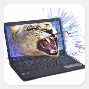 Sticker Carré Je suis prêt pour la technologie