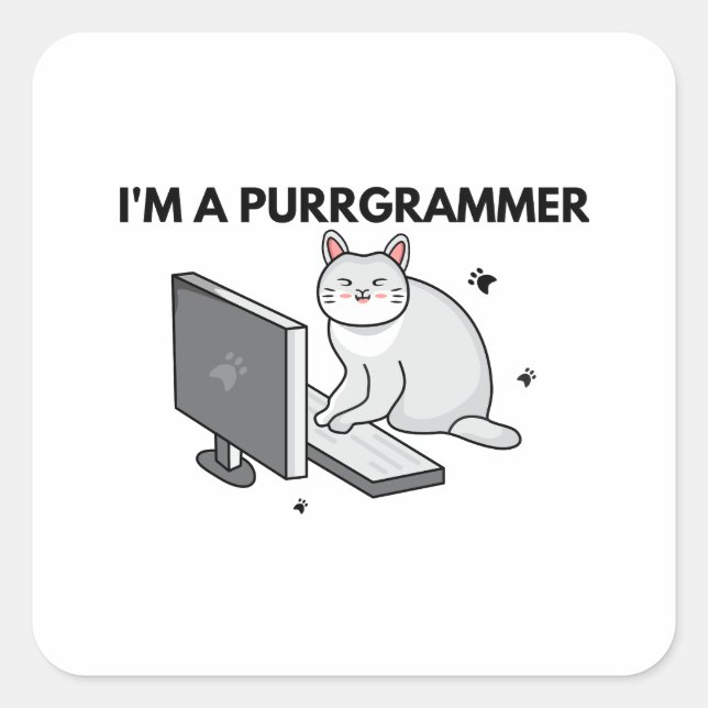 Sticker Carré Je suis purger (Devant)