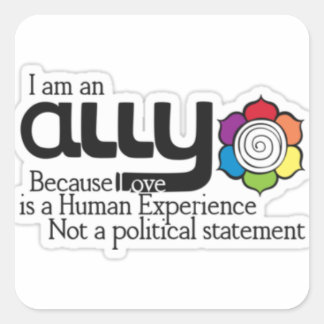 Sticker Carré Je suis un allié