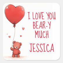 Je T'Aime Béatir Beaucoup Teddy Ours Valentine Nom