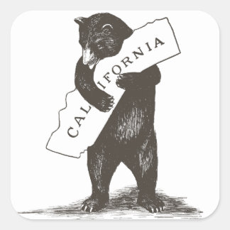 Sticker Carré Je T'Aime Californie