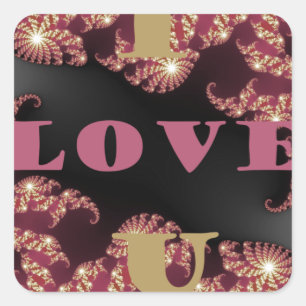 Sticker Carré Je T'Aime Chérie