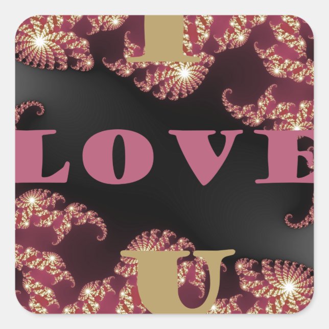 Sticker Carré Je T'Aime Chérie (Devant)
