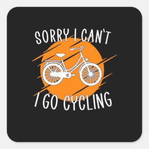 Sticker Carré Je Vais Faire Du Cyclisme