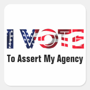 Sticker Carré Je Vote Pour Faire Valoir Mon Agence 2026