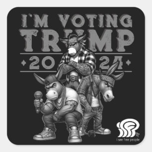 Sticker Carré JE VOTE pour TRUMP 2024