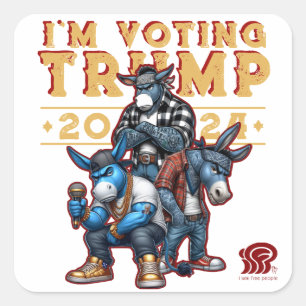 Sticker Carré JE VOTE pour TRUMP 2024