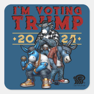 Sticker Carré JE VOTE pour TRUMP 2024